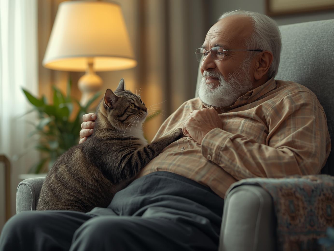 Bond and Harmony Between Cats and Elderly Or Disabled Individuals