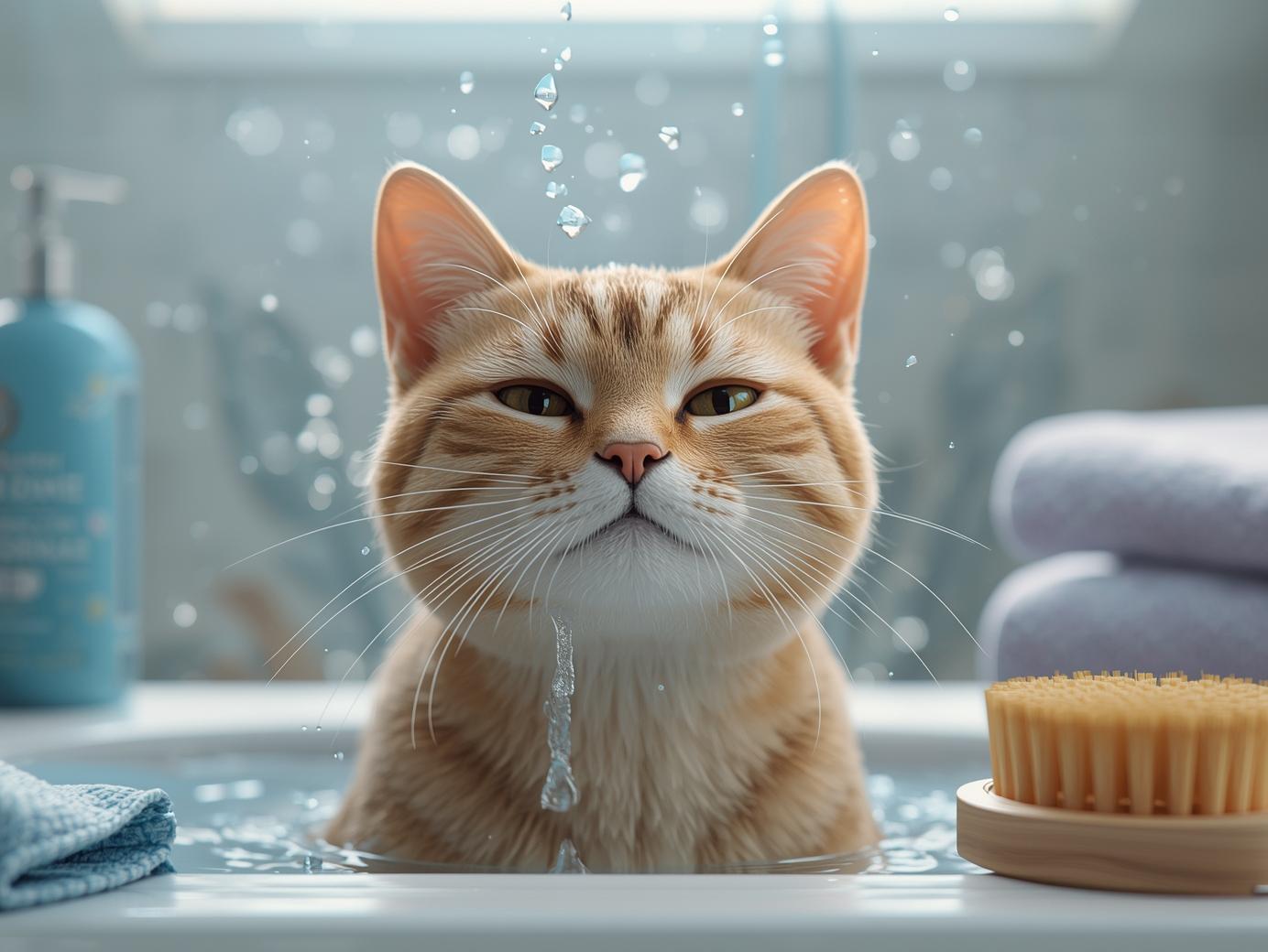 Indoor Bathing and Cleaning for Cats