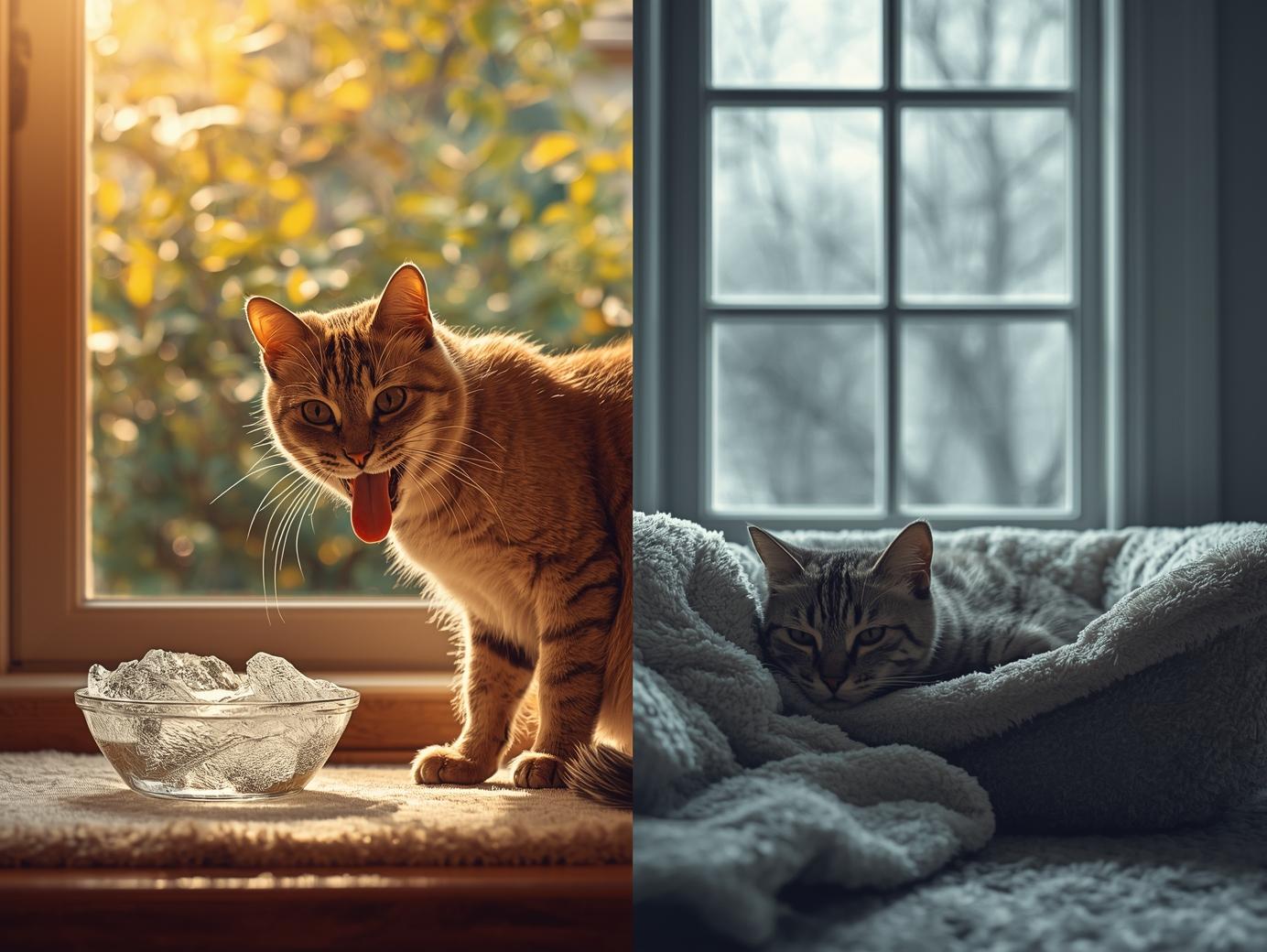 Kedilerde Yaz ve Kış Bakımı