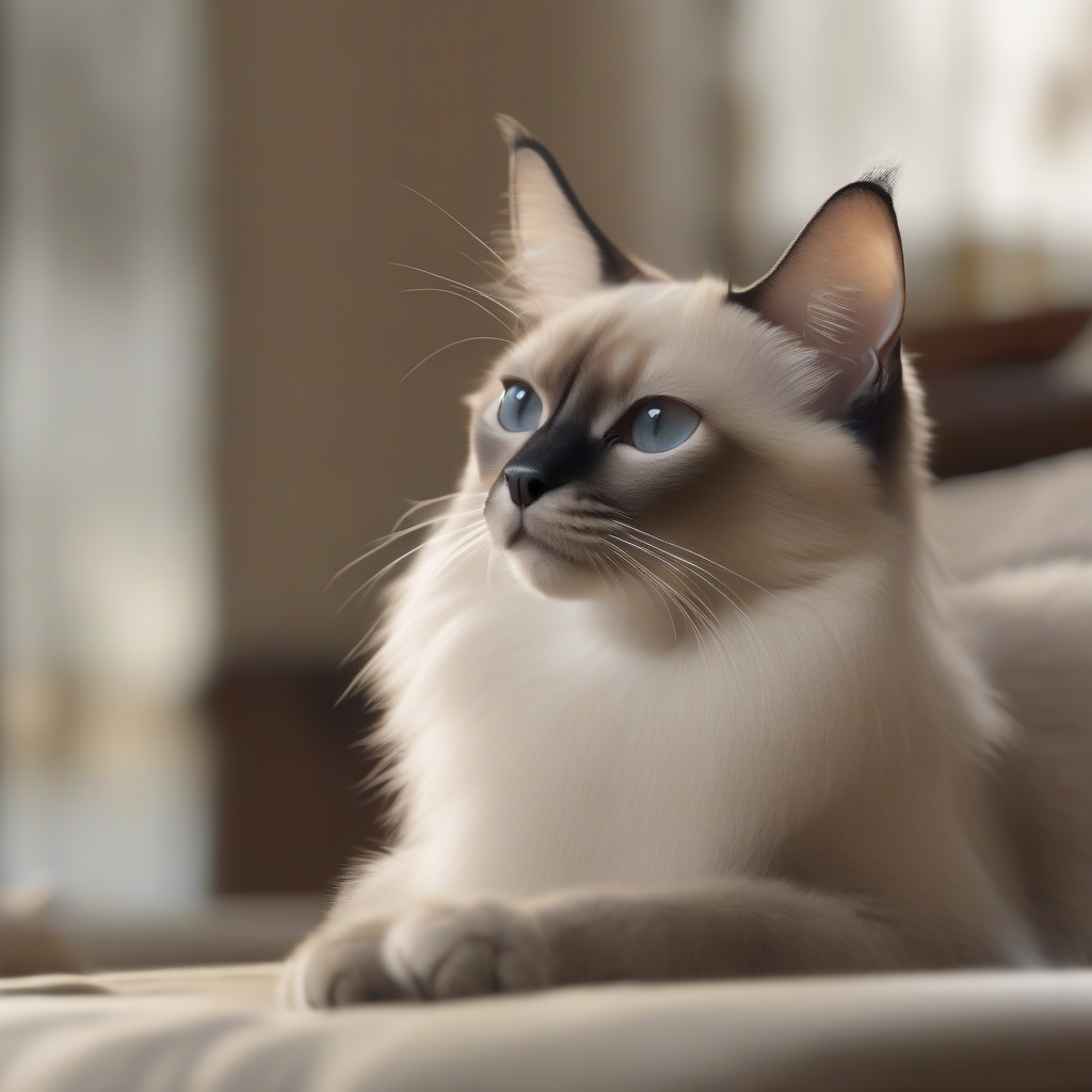 Balinese Cat: A Serene Noble, The Elegance of Long Fur