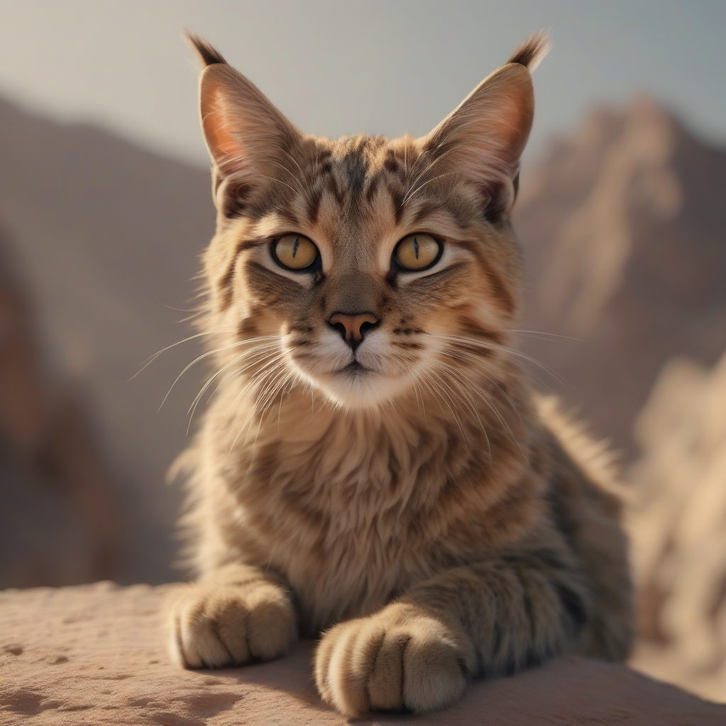 Altın Bulutların Sessiz Bekçisi: Jebel Hafeet Dağı Kedisi