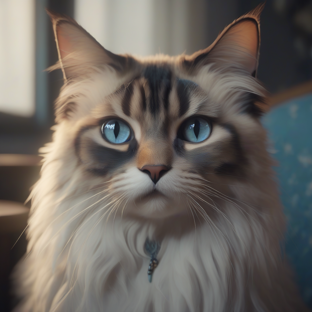From A to Z Cats: A Blue Dream, The Neva Masquerade Cat