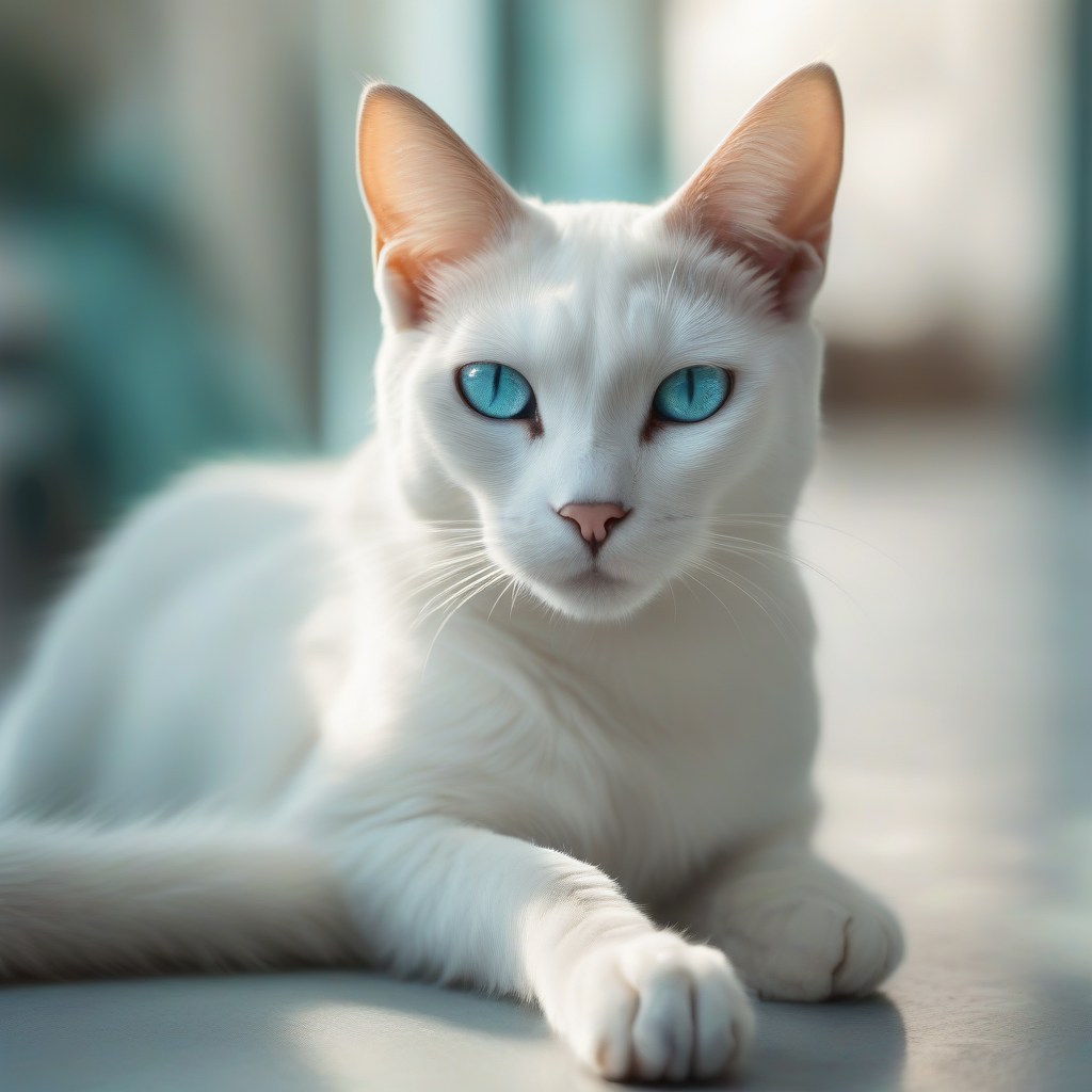 The Seychellois Cat: Grace of White and the Charm of Aquamarine Eyes
